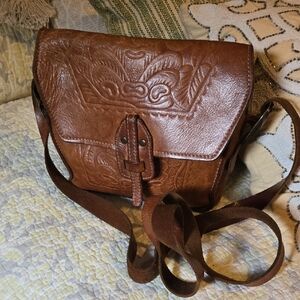 Patrica Nash Brown Leather Crossbody Bag
